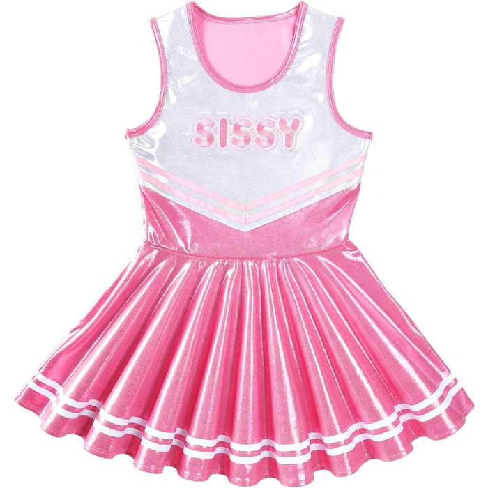 Комбінезон без рукавів LittleForBig для жінок, стилі челіст, сісі, блискучий металік, облягаючий міні-плаття рожевого/пурпурного кольору (рожевий, XS)