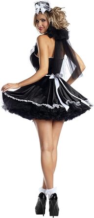 Костюм для рольових ігор: сукня служниці в стилі Лоліта, чорний колір, розмір XL