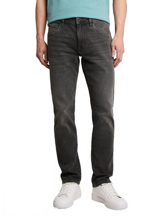 Чоловічі джинси Tom Tailor TTMARVIN Straight з еластичним стрейчем, темно-сірі (Used Dark Stone Grey Denim), 30W/32L