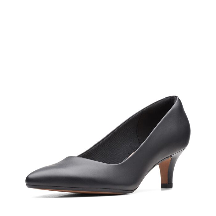 Жіночі туфлі-човники Clarks Linvale Jerica, натуральна чорна шкіра, розмір 42.5 EU (широка колодка)