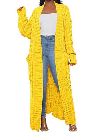 Жіночий піжамний комплект 3 шт.: теплий піжамний костюм з капюшоном, Sherpa, нічна сорочка, шорти на пупок (XL, кардиган, жовтий)