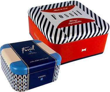 Чоловічий ремінець для годинника Fossil Vintage Casual зі шкіри та нержавіючої сталі, графітово-чорний, з карабіном та застібкою