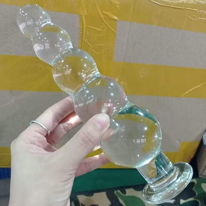 Анальні кулі 6 см зі скла для чоловіків XXL, анальна ланцюг, анальний плагін з 5 кульками, 21 см, прозорий кришталевий анальний дилда, мастурбатор, сексуальна іграшка для жінок, пар, преміум якість