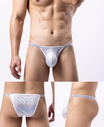 Танга чоловічі Detwen, мереживні, 3 шт. - сексуальна білизна для чоловіків