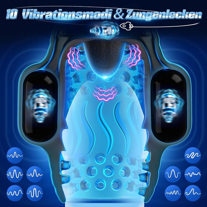 Масажер для чоловіків Tauara 4-в-1 з вібрацією, тренажер для пеніса, стимулятор головки, чорний