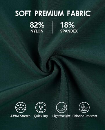 Спортивний купальник Charmo для жінок з животом, цільнокомбінований з блискавкою спереду, з чашками (XL, зелений/бірюзовий)