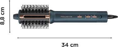 Стайлер-фен 2в1 Rowenta Ultimate Experience CF9620F0 з іонізацією, набором з 3 насадок та Pro Keratin, Метал Блакитний