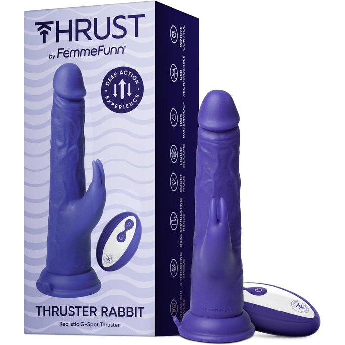 Сексуальна іграшка Femmefunn Thruster Rabbit Dark Purple, універсальний розмір