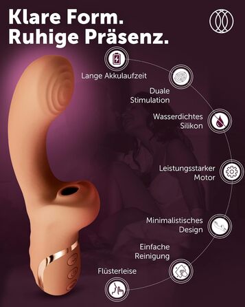 Вібратор Intima Félin Druckwellen для жінок – стимулятор клітора з насадкою-помпою + вібратор G-точки – подвійна функція помпи та вібрації, 20 режимів, тихий та перезаряджуваний – Mocca Mouse