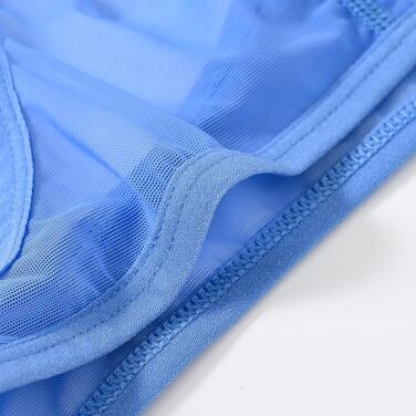 Сліп BIATWOWR для чоловіків: прозорі труси-сліпи з тонкого матеріалу, синього кольору (L)