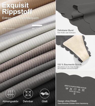 Штани жіночі SHARICCA Nahtose Seamess, Сліпи, Танга, Хіпстер, Сліпи, Сексі, Зручні, XS-3X (Сірий)