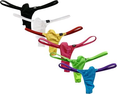 Танга чоловічі Faringoto, низька талія, сітчатий вкладиш, 6 пар (розмір S)