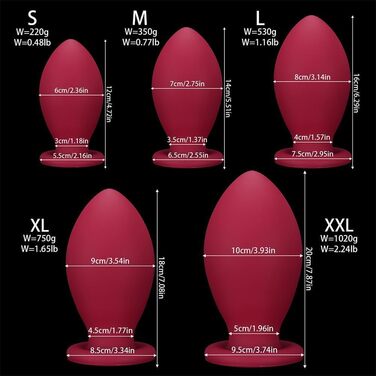 Анальний плагін Kuaecr Silikon XXL з соску, для чоловіків та жінок, масаж G-точки та простати