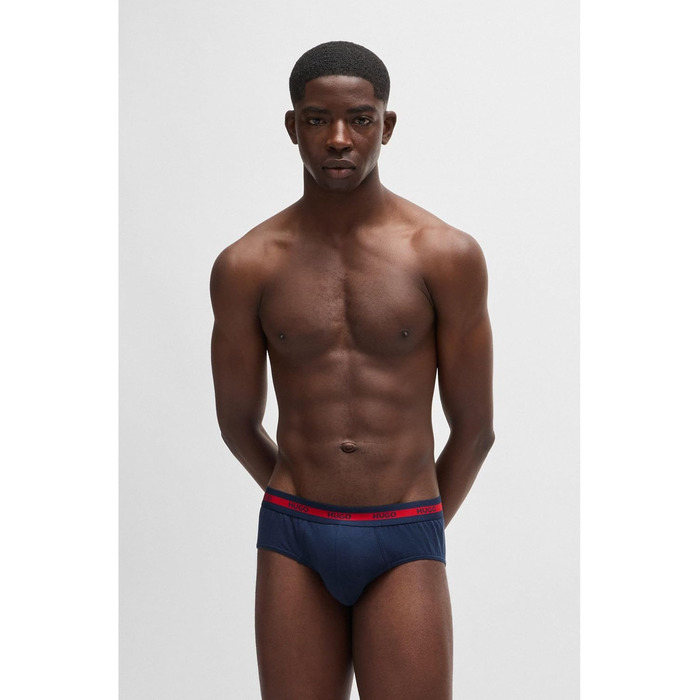 Труси чоловічі HUGO (XXL, 3 шт.) з логотипом Triplet Planet, бавовна, стрейч