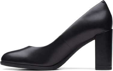 Жіночі туфлі-човники Clarks Freva85 Court, шкіряні, чорні, розмір 38 EU