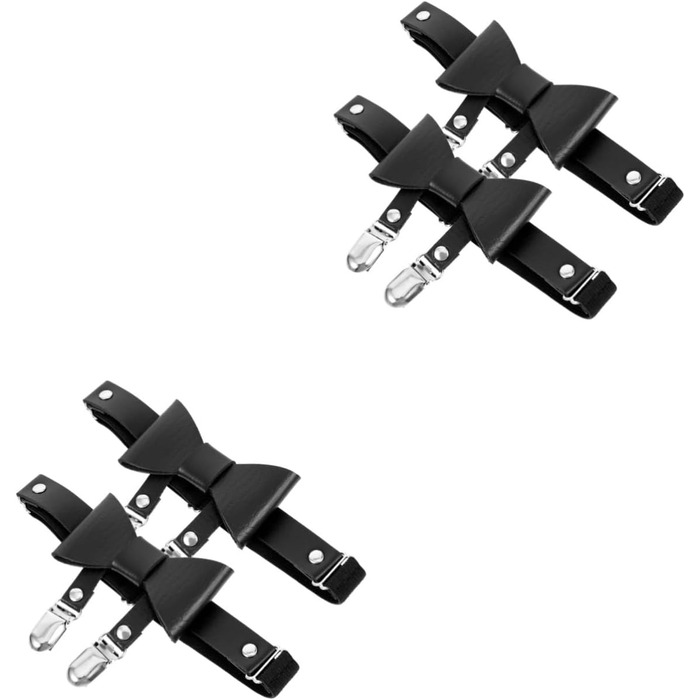 Кліп для шкарпеток Minkissy: регульований пояс для ніг, стрічка для штанів, металевий кільцевий ремінь, чорний (2 шт.)