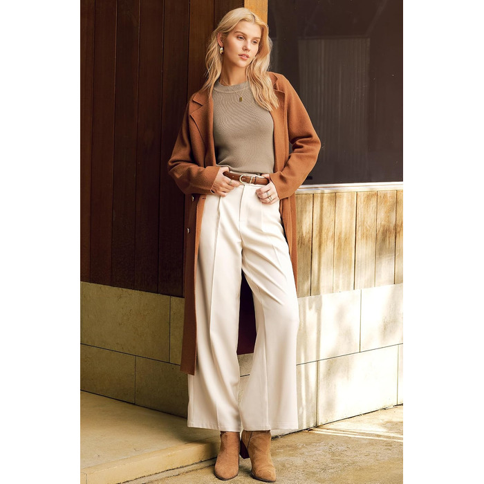 Жіночий в'язаний светр Arach&Cloz Wolle Blend Pullover Daen Basic, вовняний суміш, колір A-camel 02, розмір XL