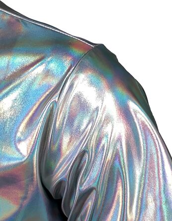 Чоловічий блискучий бронзовий костюм для вечірок та клубів JOGAL (сріблястий блиск, розмір S)