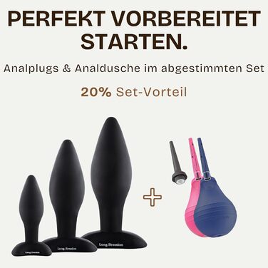 Анальний плаг-сет з безпечного силікону для жінок та чоловіків (3 розміри): 2.8см, 4.0см, 4.5см. Іграшки для анусу, набір для початківців та професіоналів, анальні розширювачі та плагі.