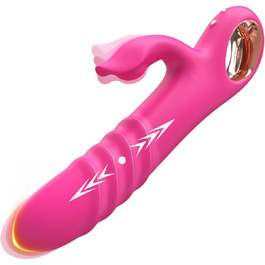 Вібратор JFRong 2-в-1 Кролик: вібратор, анальний вібратор. Силікон, 10 режимів, стимулятор G-точки та клітора. Для жінок (Рожевий)