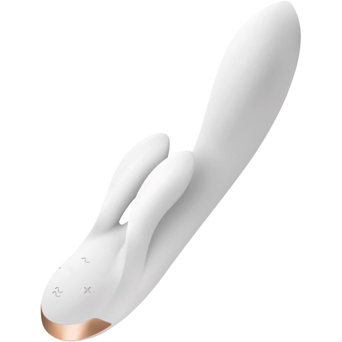 Вібратор Satisfyer Double Flex Connect з Bluetooth-додаток | Інтимні іграшки для жінок | Водонепроникний (IPX7) | Силікон преміум-якість | Заряджається | Один розмір (білий)