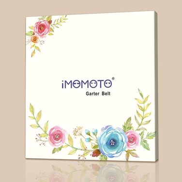 Чорний пояс для панчіх IMOMOTO Simplicity для жінок, 6 кліпсів для панчохів