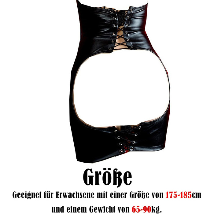 Костюм для домінатри: шкіряний халат, латексний мішок для бондіджу, аксесуари для рольових ігор, еротичний набір для жінок