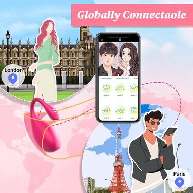 Вібратор для жінок з додатком Bluetooth, 9 режимів вібрації, секс-іграшка для пар - преміум якість