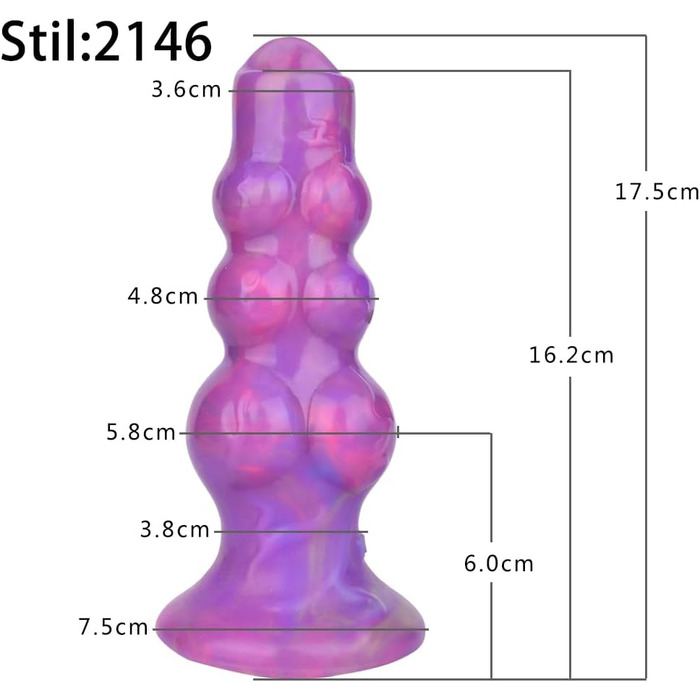 Інопланетний дилда з яйцем, що світиться, Lmgoc. Анальний плагін, мастурбатор G-Spot, для жінок та чоловіків. Світлодіодний, пневматичний, фентезі.