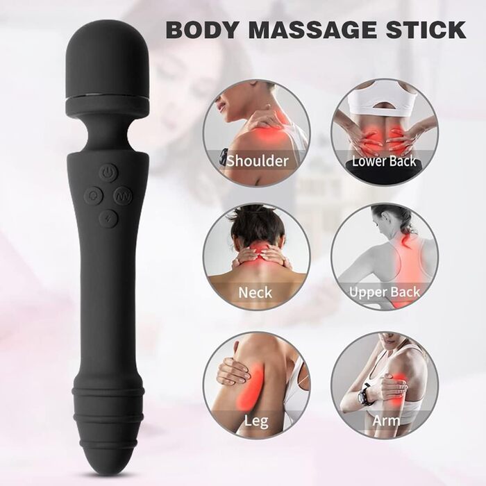 Вібратор Doppelkopf 2-в-1 з 10 режимами вібрації та функцією нагріву, JFRong - масажер для G-точки та клітора, водонепроникний, перезаряджається, для жінок