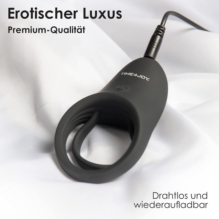 Вібруючий кільце для статевого члена з пультом дистанційного керування - секс-іграшка для пар, чорний