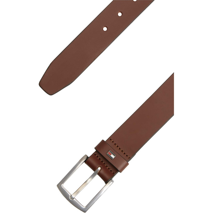 Шкіряний ремінь чоловічий Tommy Hilfiger Denton, 3.5 см, коричневий (Winter Cognac)