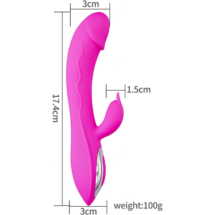Вібратор G-Spot з силікону для жінок, 7 режимів, фіолетовий