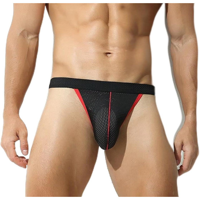 Сліп-труси для чоловіків Faringoto (S, чорний): Jockstrap, Tanga, G-String, чоловіча білизна