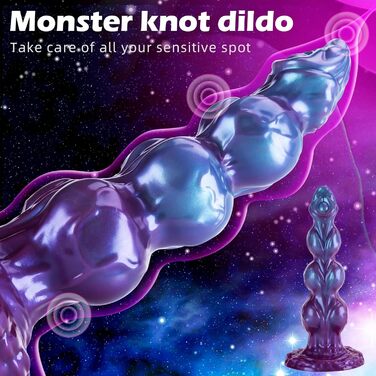 Секс-іграшка Дилдо Хвіст Дракона з Присоскою - Силікон, 23 см, для жінок та чоловіків