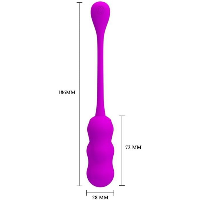 Pretty Love Leshy Вібруюче яйце з пультом дистанційного керування, Рожевий, 2,8x18,6 см