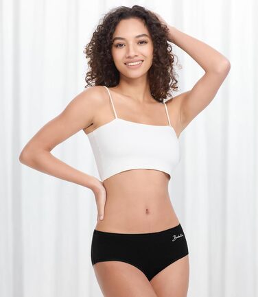 Бобель: 5 трусиків для жінок, бавовна, дихаюча підбірка, комфортні труси, м'які, еластичні (S-XXL) чорного кольору