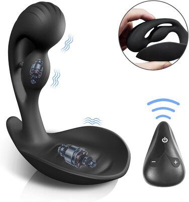 Анальний вібратор для чоловіків PINTLE з пультом керування: 10 режимів вібрації, масажер яєчок