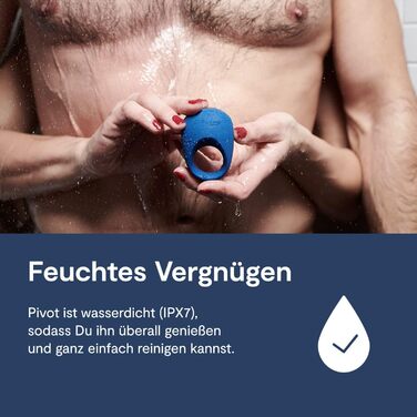 We-Vibe Pivot - вібруючий кільцевий масажер для чоловіків з силікону, Bluetooth, водонепроникний, блакитний