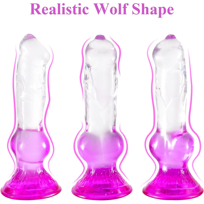 Анальний дildo Difemstoy з сильним соском, XXL, стимулятор G-точки, іграшки для дорослих для жінок, чоловіків, пар, фіолетово-прозорий