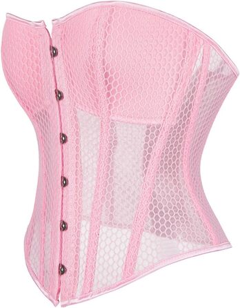Корсет Даен Корс, кісточка, Overbust, тренажер для талії, корсаж, бюстгальтер, великі розміри, шнурівка, корсет для талії, бодішейпер, корсаж, великий розмір, над грудьми, зелений (рожевий, S)