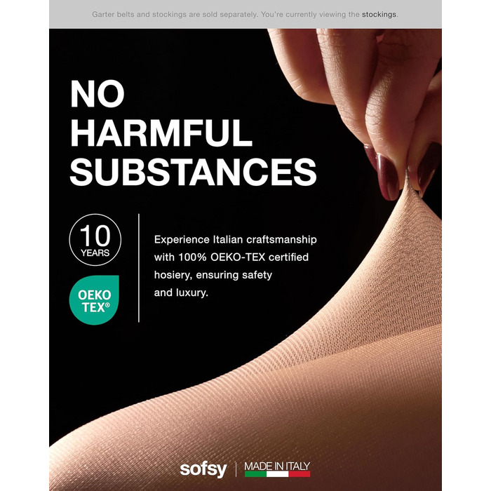 Нейлонові панчохи Softy Strapsstrümpfe 15 DEN для ремінців, коричневі, розмір S