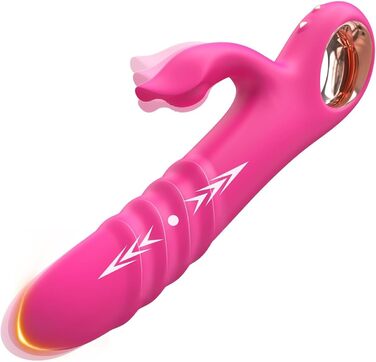 Вібратор JFRong 2-в-1 Кролик: вібратор, анальний вібратор. Силікон, 10 режимів, стимулятор G-точки та клітора. Для жінок (Рожевий)