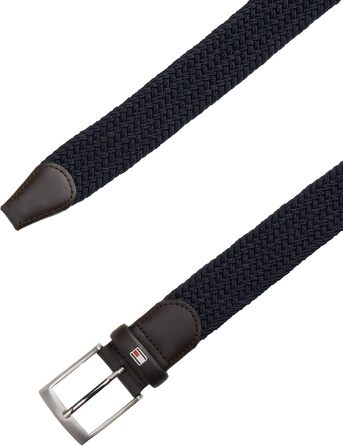 Чоловічий текстильний ремінь Tommy Hilfiger New Adan Belt 3.5, синій (Sky Captain), розмір 95
