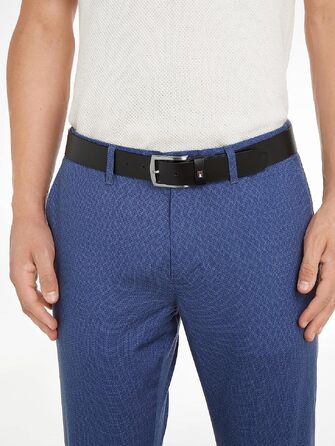 Чоловічий шкіряний ремінь Tommy Hilfiger New Denton 3.5, чорний, розмір 110