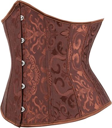 Корсет Sxybox для під грудьми, шнурівка, корсаж, бюстгальтер, для Хелловіну та карнавалу (S, Коричневий)