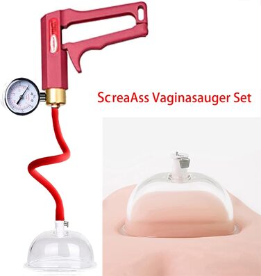 Набір для стимуляції статевих органів - вагінальний насос з манометром та перемикачем. Професійний набір для дорослих, для жінок та пар. Інтимні іграшки для стимуляції клітора та сосків. SM іграшки преміум-класу.