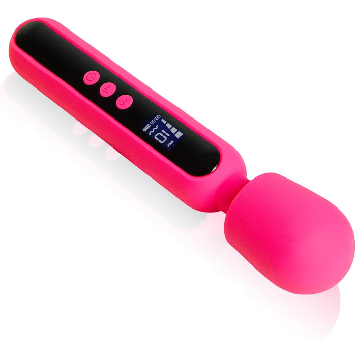 Вібратор 'THE ROCK XL' 23,5 см з дисплеєм - Масажер для жінок з преміум-силікону. Іграшки для дорослих, для пар, дildo, Magic Wand Pink