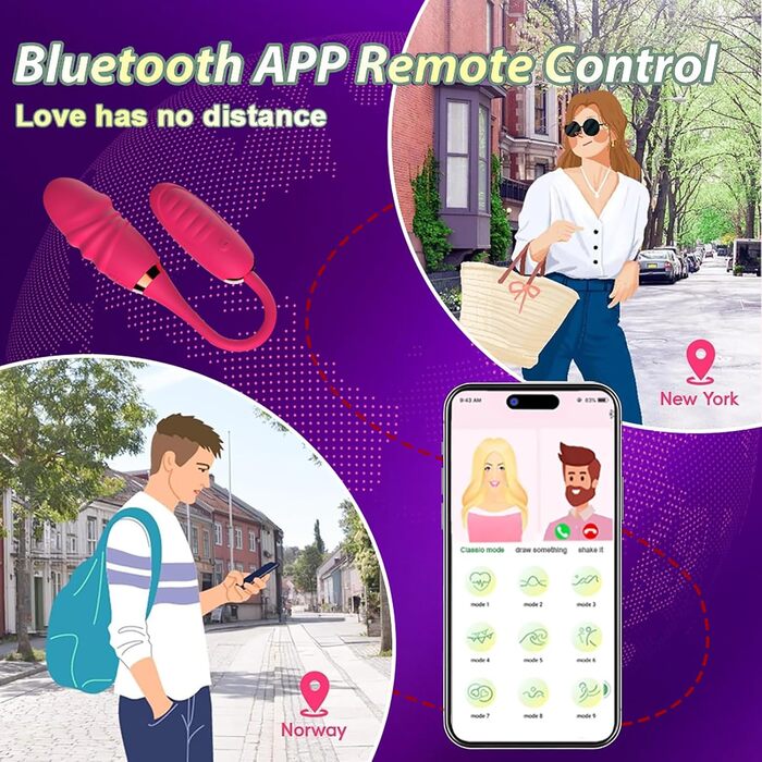 Жіноча вібратор LYAMais з пультом керування APP, анальний вібратор, дildo для стимуляції G-точки, 10 режимів, тихий, висувний, подвійний