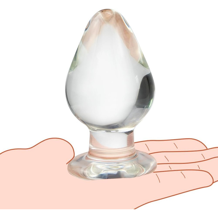 Анальний розширювач зі скляним конусом Kristall (6 см) для жінок та чоловіків
